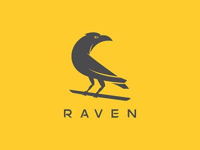 Raven Logo bird birds branding brave character characters design for sale graphic design minimalist professional raven raven logo security ui ux vector visual identity wing wings