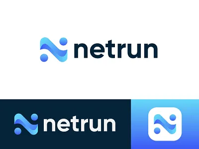 netrun modern minimalist logo abstract logo brand identity branding creative logo custom flat graphic design icon it logo letter logo logo design logo maker minimalist logo modern logo n letter n logo professional saas trend logo