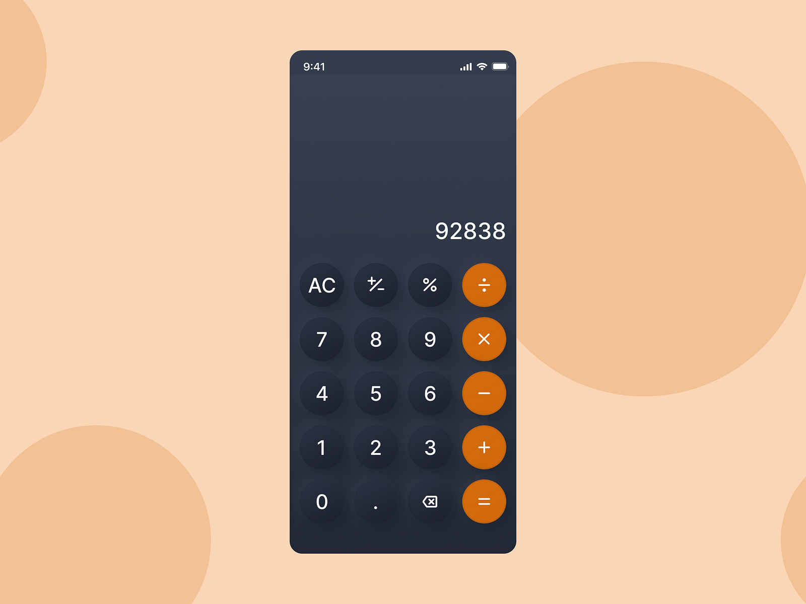 Skeuomorphism Calculator by Vishesh Kachheda on Dribbble