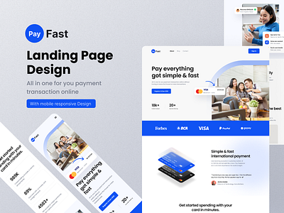 Payfast Landing Page corporate creative design landing page minimalist ui ui design uidesign uiux