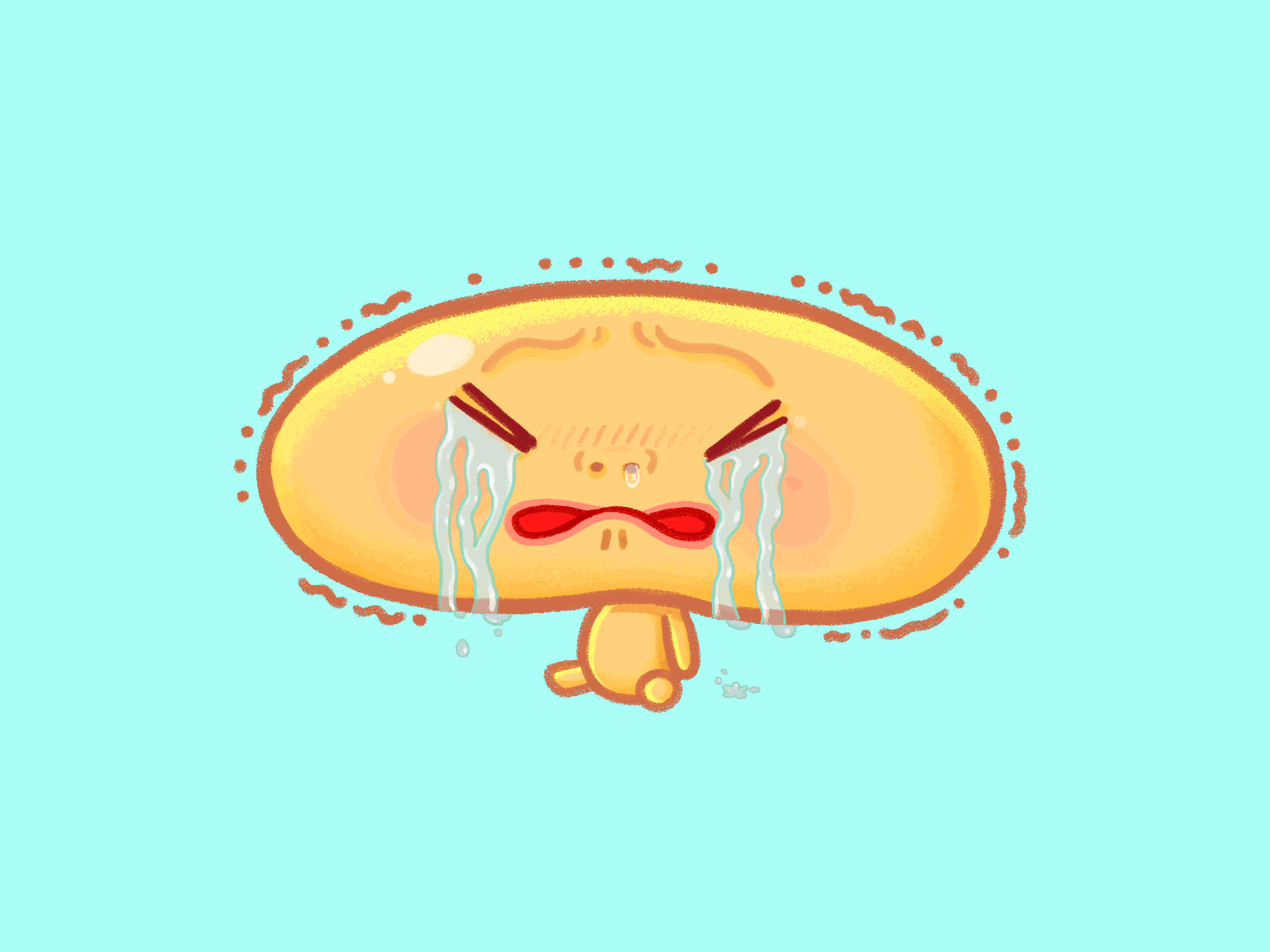Crybaby T.T angry animation baby branding characterdesign cry cute delicious design flat fried illustration indonesian food minimal moody nasgor nasi goreng rice sad vector