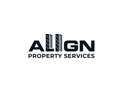 Align Property Services branding clean creative design graphic design home illustration logo logodesign minimalist property real estate ui vector