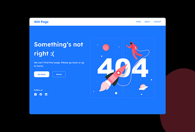 404 Page website design 008 404 404 page dailyui design error page figma graphic illustration ui ux web website