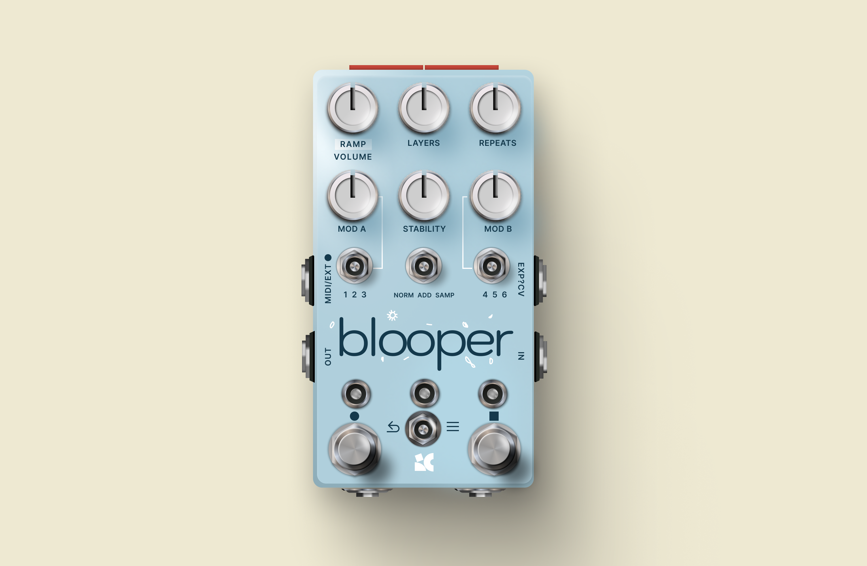 Blooper pedal - figma 3d branding design effect figma graphic design illustration music ui vst