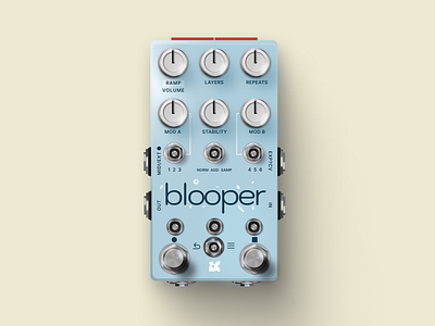 Blooper pedal - figma 3d branding design effect figma graphic design illustration music ui vst