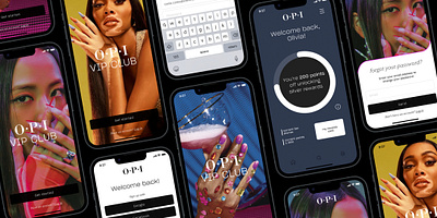 OPI VIP Rewards app app design beauty brand nail brand rewards ui