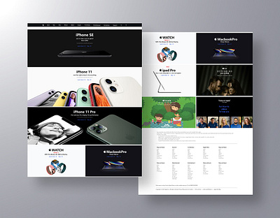 Apple iPhone SE website design created in Adobe XD design ui ux