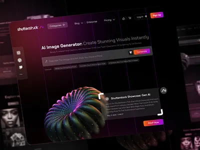 ShutterStock Ai concept 🔥 ai concept figma graphic design graphic designer ui uidesigner uiux