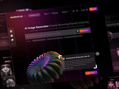 ShutterStock Ai concept 🔥 ai concept figma graphic design graphic designer ui uidesigner uiux