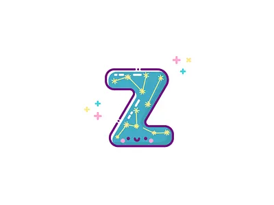 Z — Kawaii Zodiac ♈ adobe cartoon cartoon character cartoon illustration cute illustration cuteart illustration kawaii space stars vector zodiac