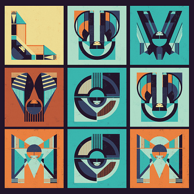 modern art deco graphic design