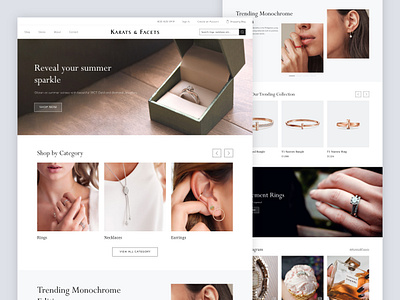 Jewellery Landing page branding ecommerce jewellery jewjewellery landing page landing page ui ux website