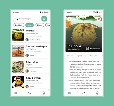 Recipe #DailyUI Day-40 appshots dailyui design figma mobileapp recipe ui userinterface