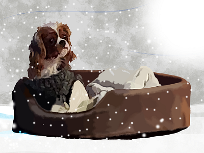 Cold & Alone: Puppy Edition concept illustration inkscape krita