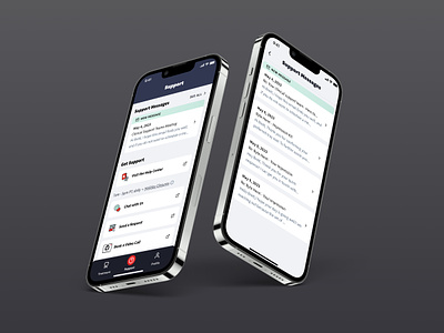 Byte — Support Tracker aligners dental get help get support messages mobile app mobile design mobile ui new message request help request support support