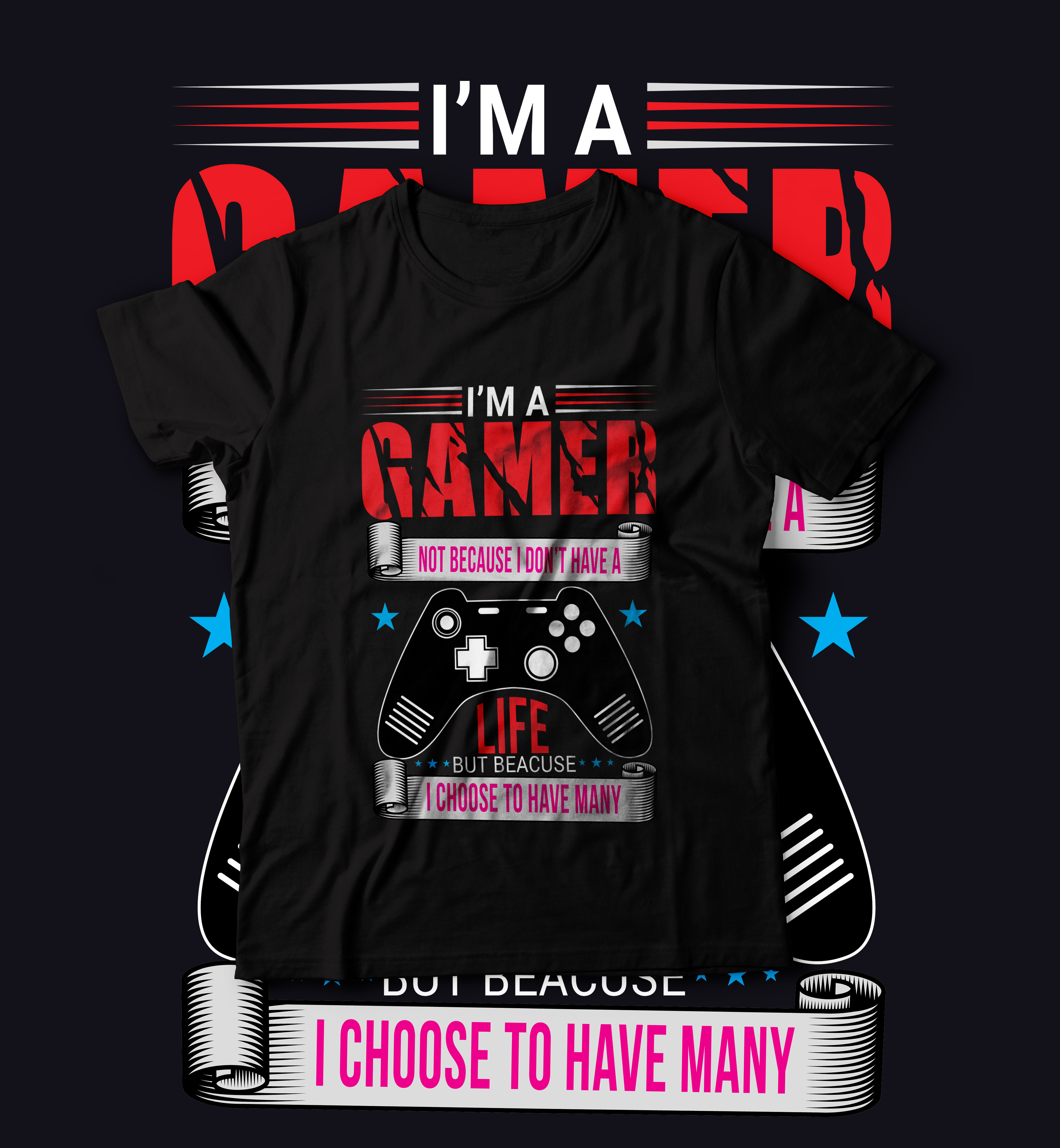 Gaming T shirt Design Custom t shirt design by Md Mehedi Hasan on