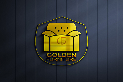 GOLDEN FURNITURE 3d animation branding design furniture furniture design furniture logo golden golden furniture golden logo graphic design illustration logo ui ux vector