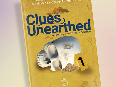 Clues Unearthed art book book cover design downsign graphic design illustration sam omo science skull