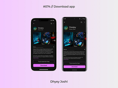 Day 074 - Download app 074 100daysofui branding challenges community dailyui design download app figma illustration logo mobile ui ux website