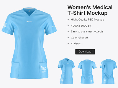 Women's Medical T-Shirt Mockup apparel branding design graphic design logo mockup t shirt