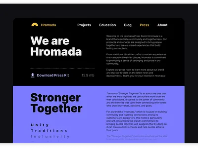 Press Page 051 51 about about us brand challenge community daily ui 051 dailyui dailyui051 design mockup organisation press press page press room ui uiux website