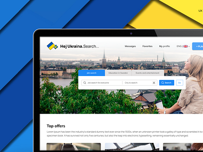 Website | Hej Ukraina Search design help ui ukraine ux website