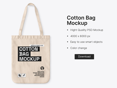 Cotton Bag Mockup apparel bag branding design graphic design logo mockup