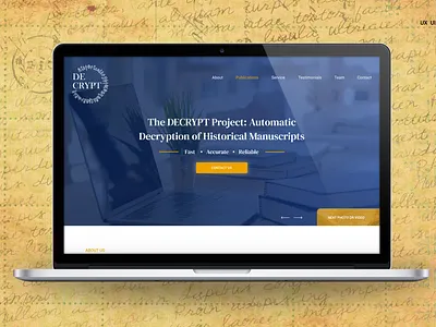 Landing page | De-Crypt design landing page ui ux