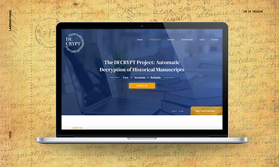 Landing page | De-Crypt design landing page ui ux