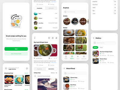 Koocook - Food Recipe Mobile App app app design cook food mobile design recipe ui ui design ux