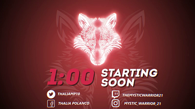 Wolf Starting Soon Overlay fiverr