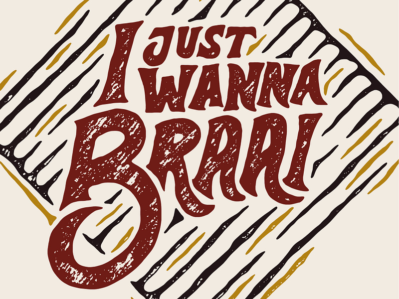 High Steaks braai design fashion hand lettering illustration lettering print rip curl ripcurl south africa surf tee texture typography