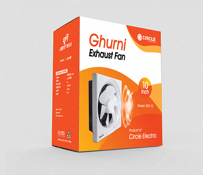 Ghurni Exhaust Fan Box Design. box design graphic design packaging product packet design.