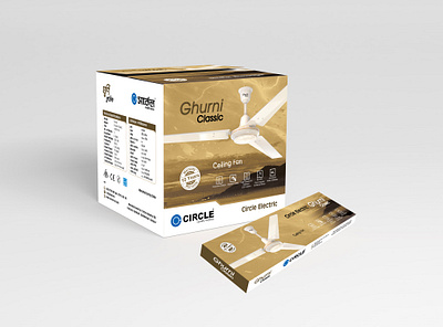 Ghurni Classic Ceiling Fan Box Design. box design graphic design packaging packet design