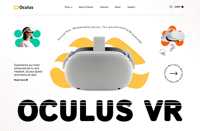 Oculus VR Web Site Design: Landing Page / Home Page UI branding graphic design logo prachi rai ui prachi rai ux ui user experience user interface