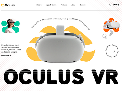 Oculus VR Web Site Design: Landing Page / Home Page UI branding graphic design logo prachi rai ui prachi rai ux ui user experience user interface