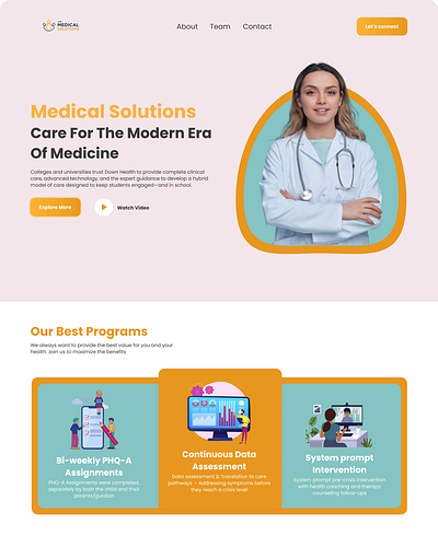 Medical Solutions Website UIUX Design adobe xd animation app design app ui dashboard design design figma graphic design motion graphics product design sass ui uiux user experience designe user interface design ux website website design website ui website ux