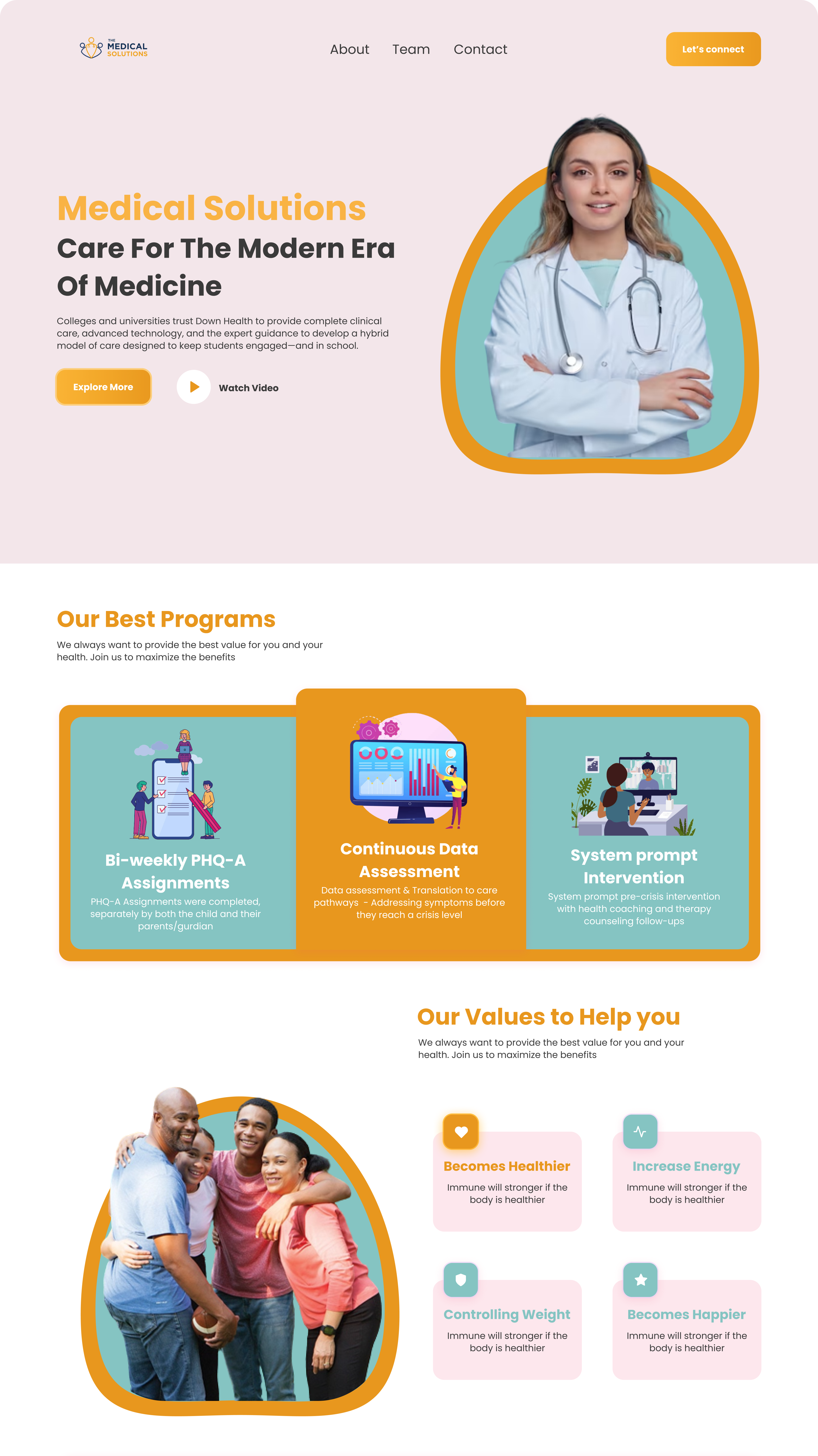 Example of Dawn Health Care  Website || UI UX Design
