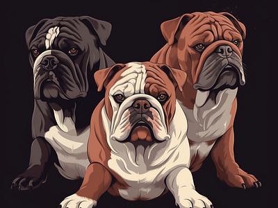 Bulldogs animal brand branding company design elegant illustration logo vector