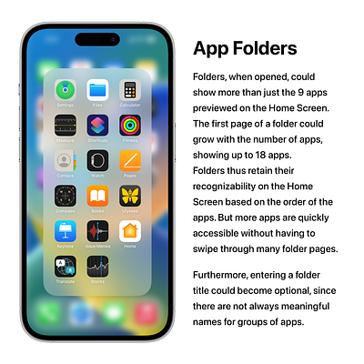 iOS App Folders app folders home screen ios 17 ios concept ui concept