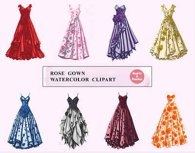 Rose Gown Watercolor Cliparts clipart design digital art digital download graphic design illustration png rose watercolor watercolor ball gown watercolor floral dress watercolor floral gown clipart watercolor flower gown watercolor flower gown clipart watercolor formal gown clipart watercolor gown clipart watercolor princess gown watercolor princess gown clipart watercolor rose gown clipart