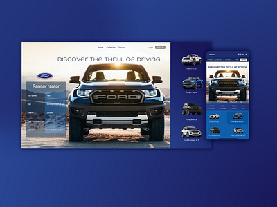 Car showroom unique website ui design branding car website design figma design ford site ford website graphic design graphics mobile app typography ui ui design ui graphic ux ux design website website ui