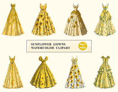 Sunflower Gown Watercolor Cliparts clipart design digital art digital download graphic design illustration png watercolor watercolor floral gown clipart watercolor flower gown watercolor flower gown clipart watercolor sunflower ball gown watercolor sunflower dress