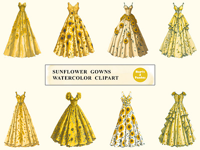 Sunflower Gown Watercolor Cliparts clipart design digital art digital download graphic design illustration png watercolor watercolor floral gown clipart watercolor flower gown watercolor flower gown clipart watercolor sunflower ball gown watercolor sunflower dress