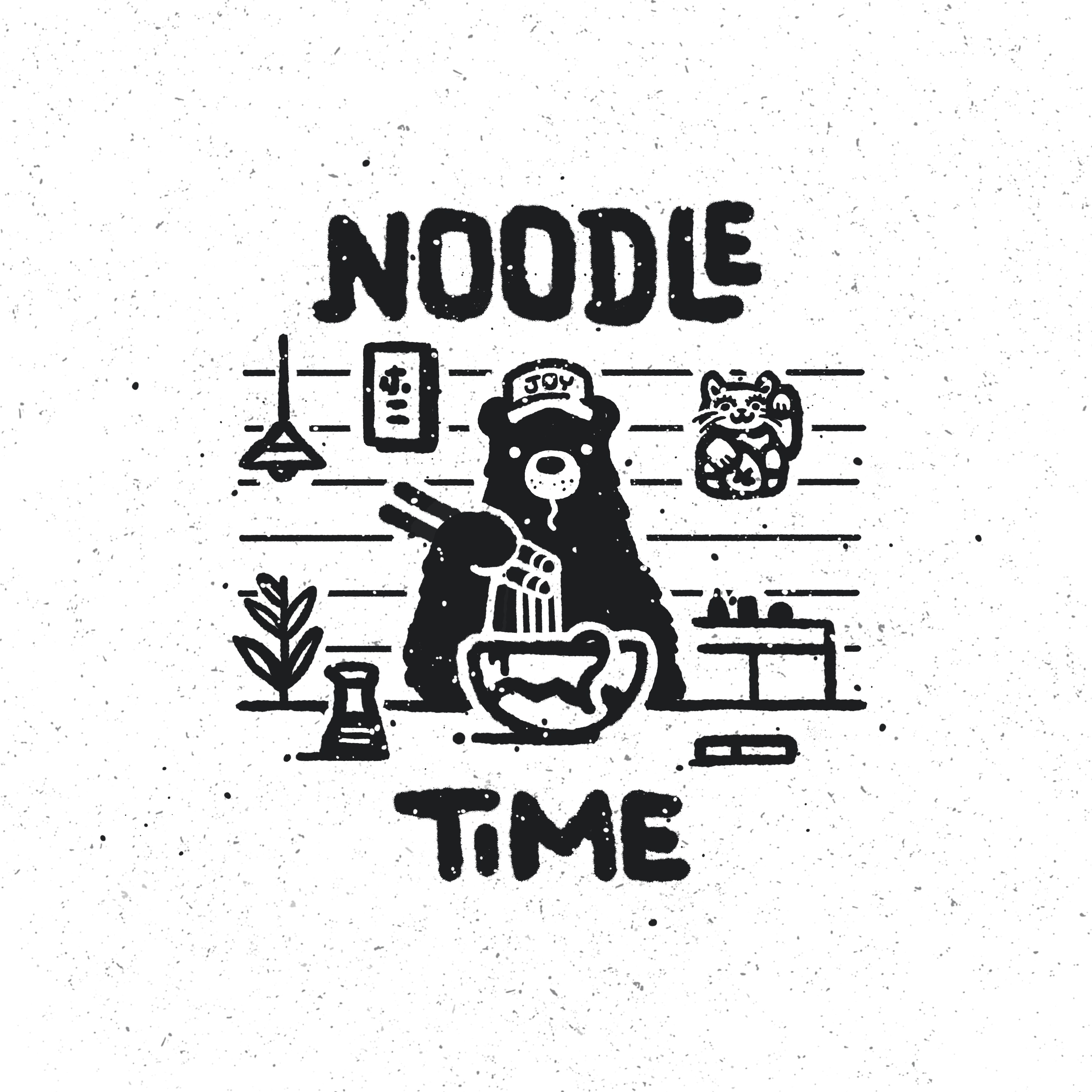 Noodle Time! animal bear bears eating foodie japanese noodle noodles soy sauce sushi