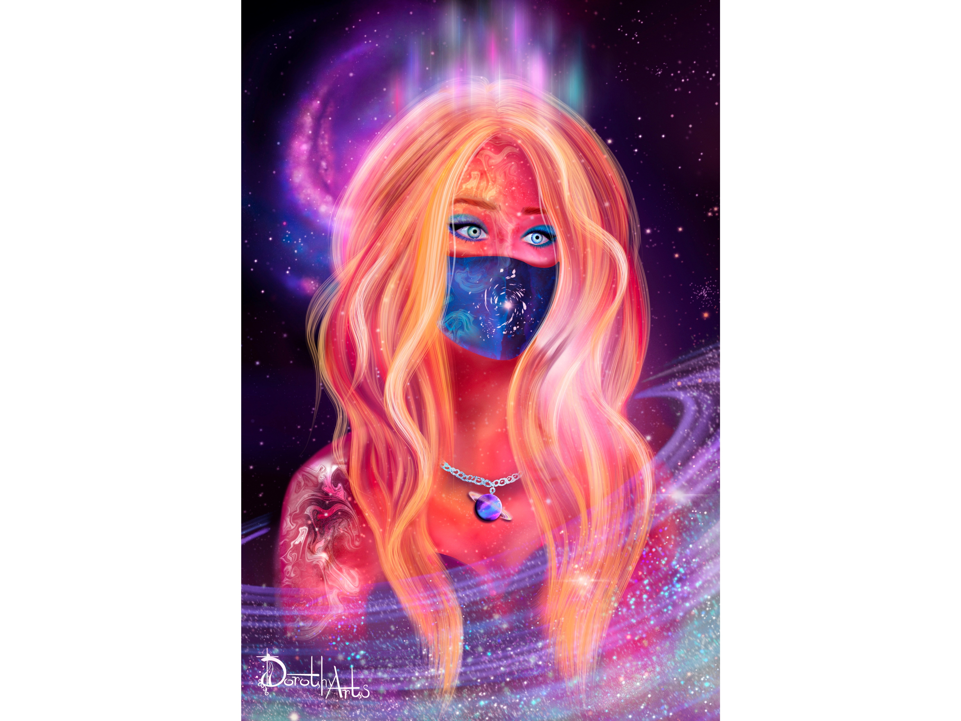 Cosmic eyes character cosmos digital art eyes galaxy illustration planet space stars universe