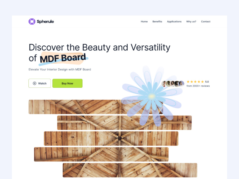 Spherule MDF Board Landing Page clean design flat furniture furniture website graphic design illustration landing page lead gen mdf board minimal ui ux web web design web development webflow website wood