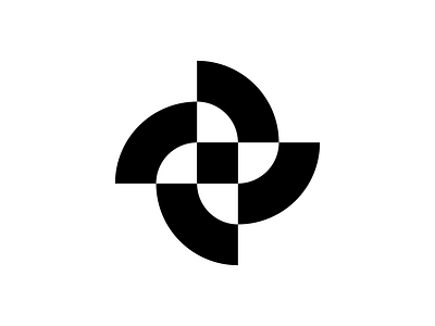 geometric logo black brand identity branding circle design geometric geometric shapes graphic graphic design logo logomark monochromatic plain shapes simple square straight symbol ui ux white