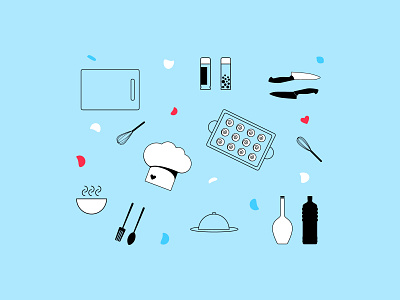 Cooking icons set :: file for download bottle cook cooking cooking icon cooking skills icon icon set icons illustration infographic knife pepper salt sweets ui vector