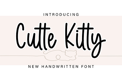 Free Handwritten Font Cutte Kitty crafting font cute font design font handwritten monoline new font pua script script font